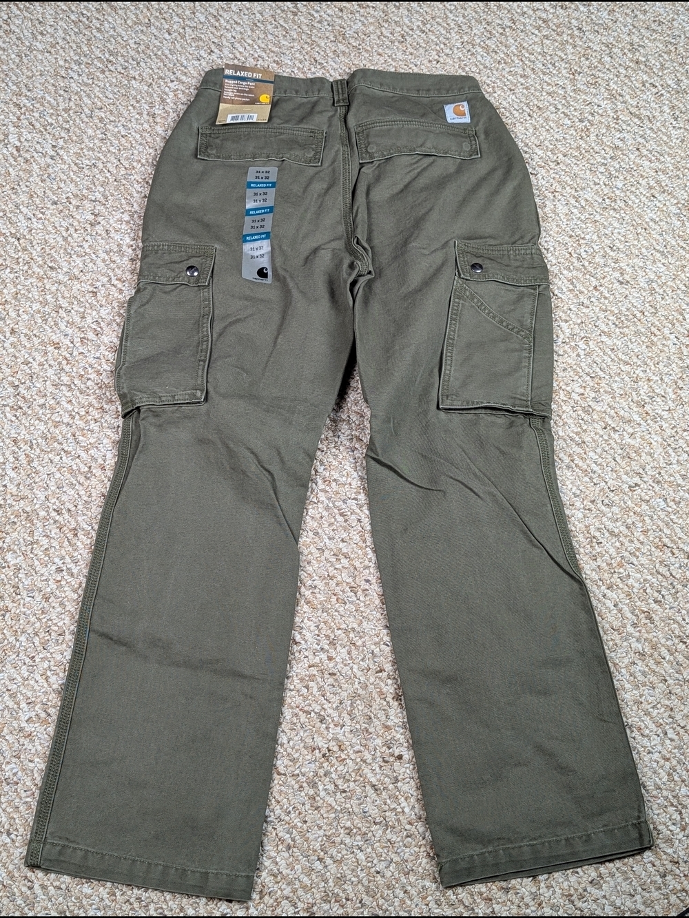 Carhartt Olive Green Rugged Cargo Pants NWT 31x32